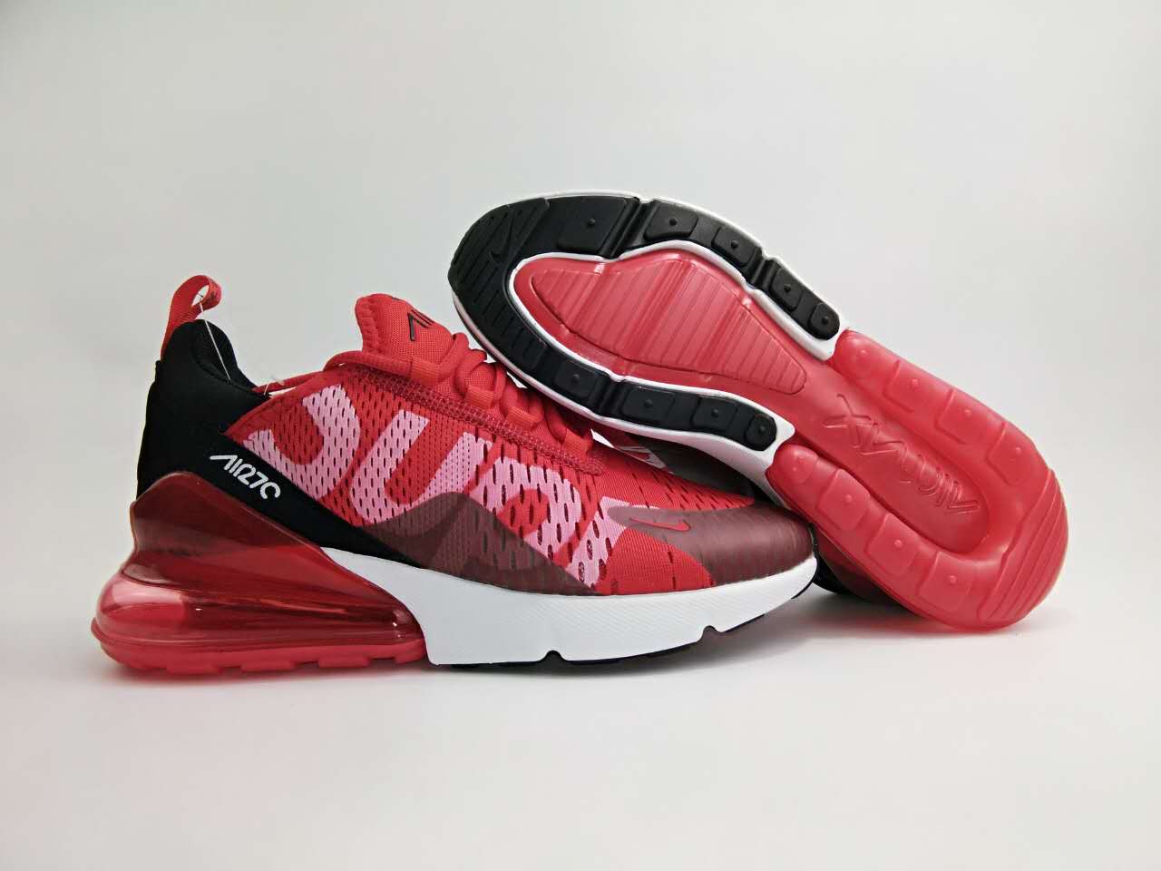 Women Nike Air Max Flair 270 Nano Red Black White Shoes